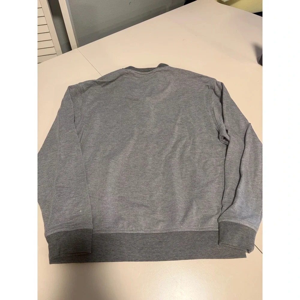 Pebble Beach Performance Mens Gray Quarter Zip Pullover Sweater Size M Pocket